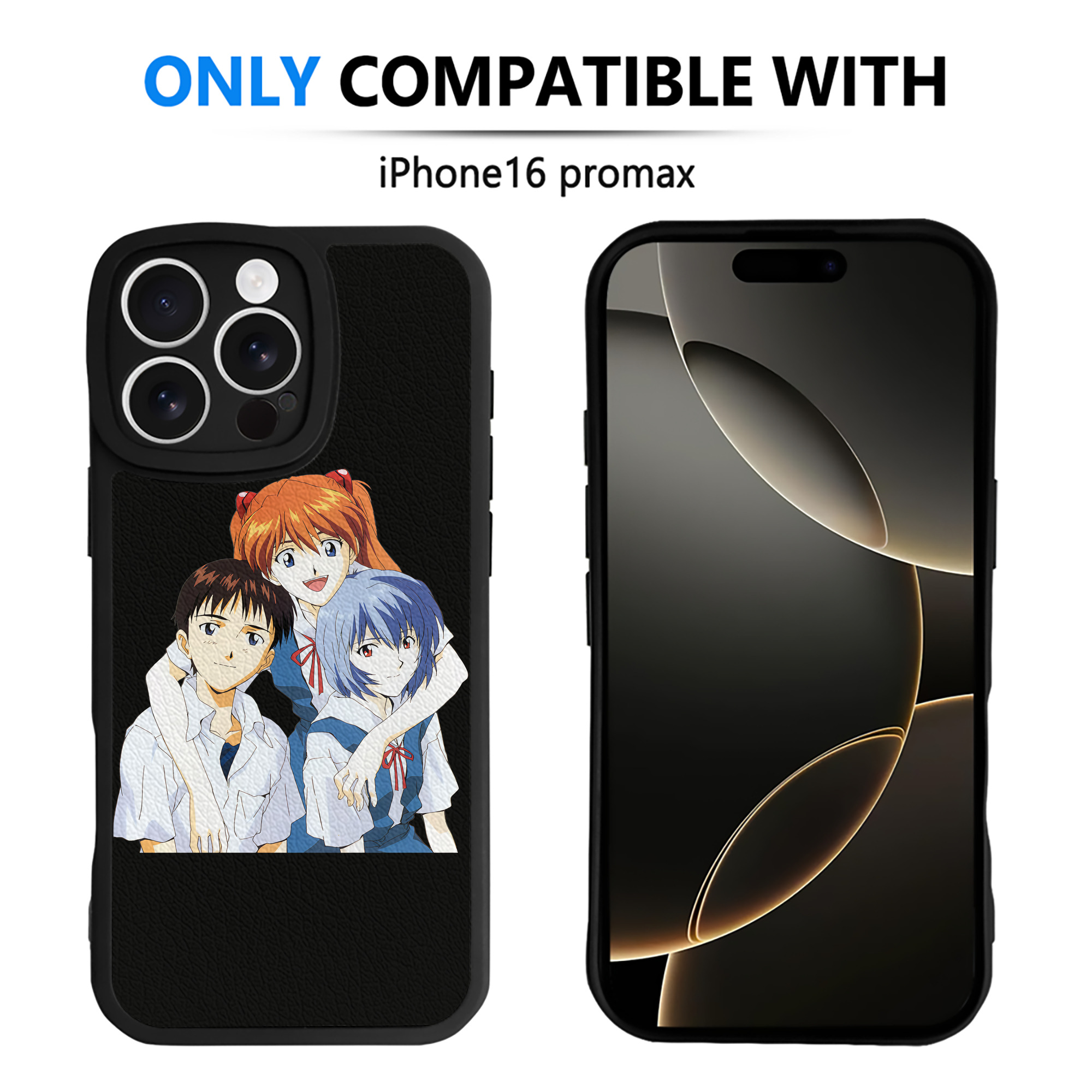 （画像用） EVA 新世紀エヴァンゲリオン 【iPhone 16シリーズ対応】シリコンスマホケース（レザー調） 材質：シリコン
